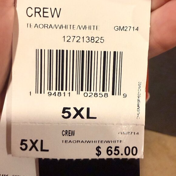 Adidas Men’s Crewneck Sweatshirt 5XL NWT | Orange & White - Picture 7 of 8